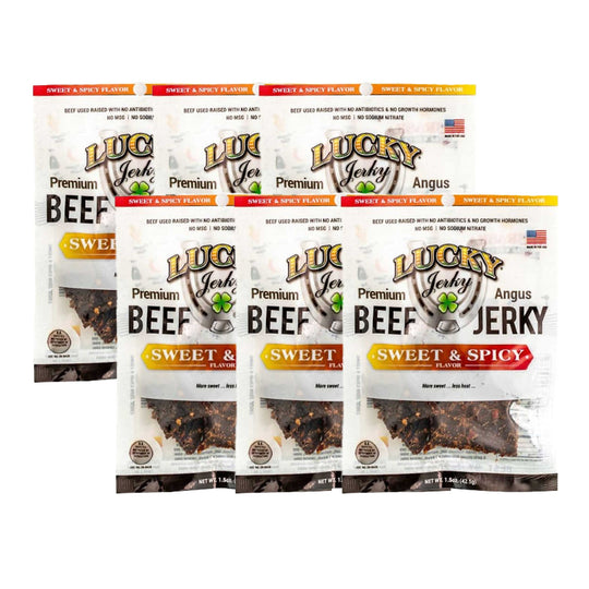 Sweet and Spicy Beef Jerky | Pack of 6 | 1.5 oz | Nebraska Star Beef
