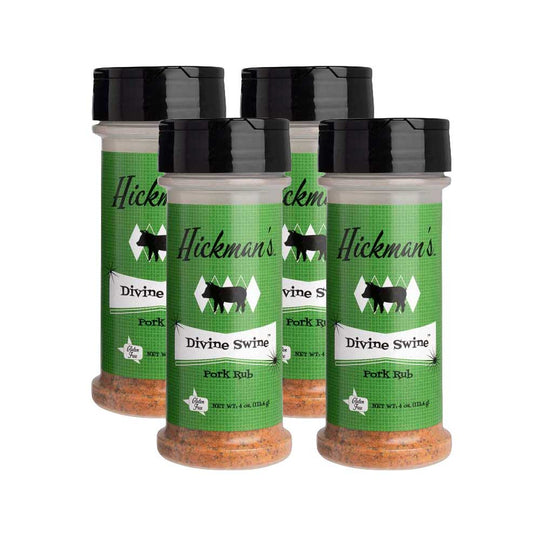 Hickman’s Divine Swine Pork Rub | Pack of 4 | Gluten Free | Hickman's Fat Boy BBQ