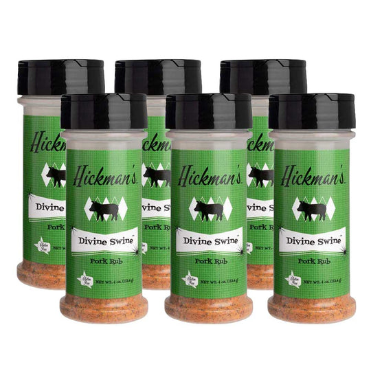 Hickman’s Divine Swine Pork Rub | Pack of 6 | Gluten Free | Hickman's Fat Boy BBQ