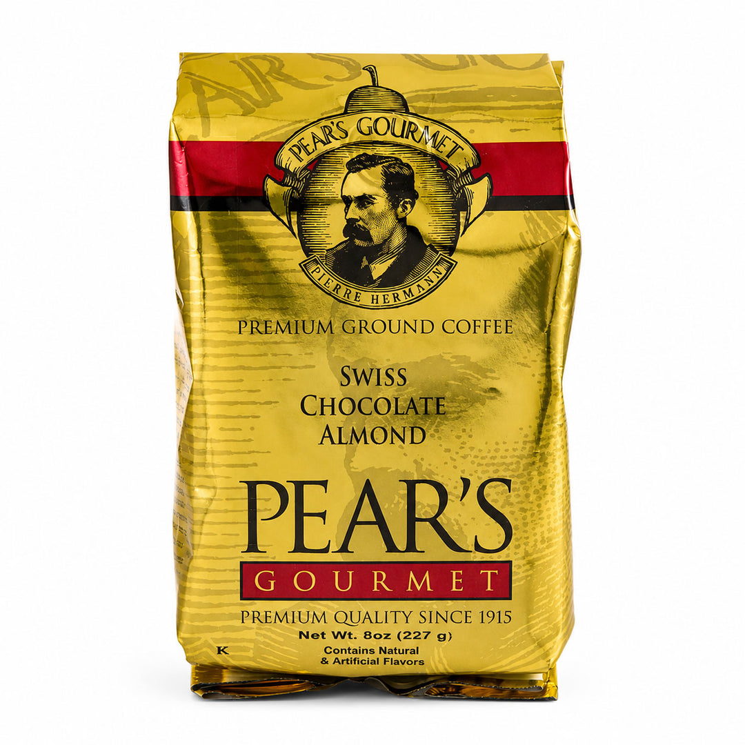 Pear's Swiss Chocolate Almond Ground Coffee | 8 oz | Brenmar