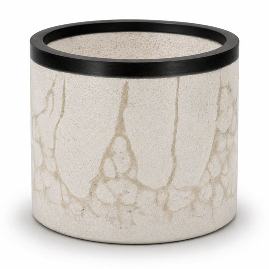 Tan concrete pot