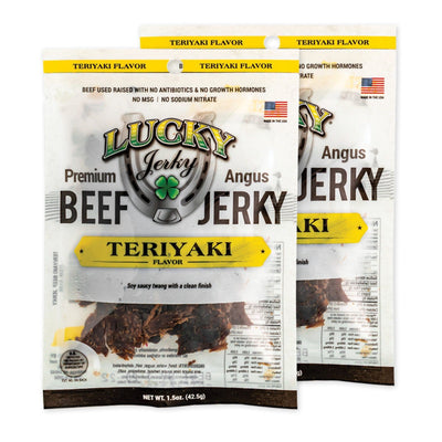 Teriyaki Beef Jerky | 1.5 oz. Bag | Classic Teriyaki With A Hint Of Smoky Flavor | Cooked To Tender Perfection | Perfect Everyday Snack | Carefully Cooked & Trimmed | Bold, Savory Taste | Nebraska Jerky