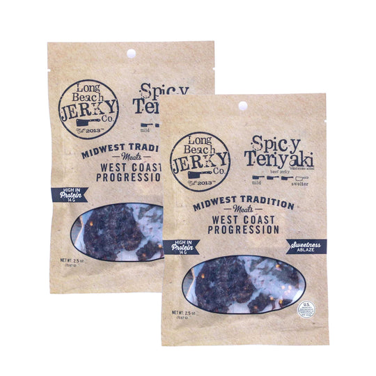 Spicy Teriyaki Beef Jerky | 2.5 oz | Pack of 2 | JVL Enterprises