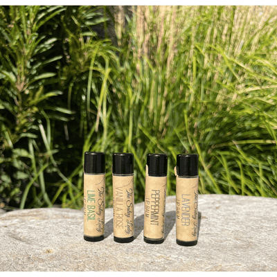 Lip Balm | 4 pack  | Includes Peppermint, Vanilla Rose, Lime Basil, And Lavender Scents | Soothes Dry, Chapped Lips | Infused with Healing Agents | Leaves Lips Soft and Smooth | All Natural Ingredients | Nebraska Lip Balm