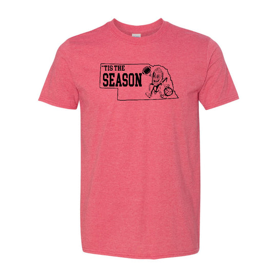 Tis' The Season Nebraska Football T-Shirt | Red | Pretty & Fabulous