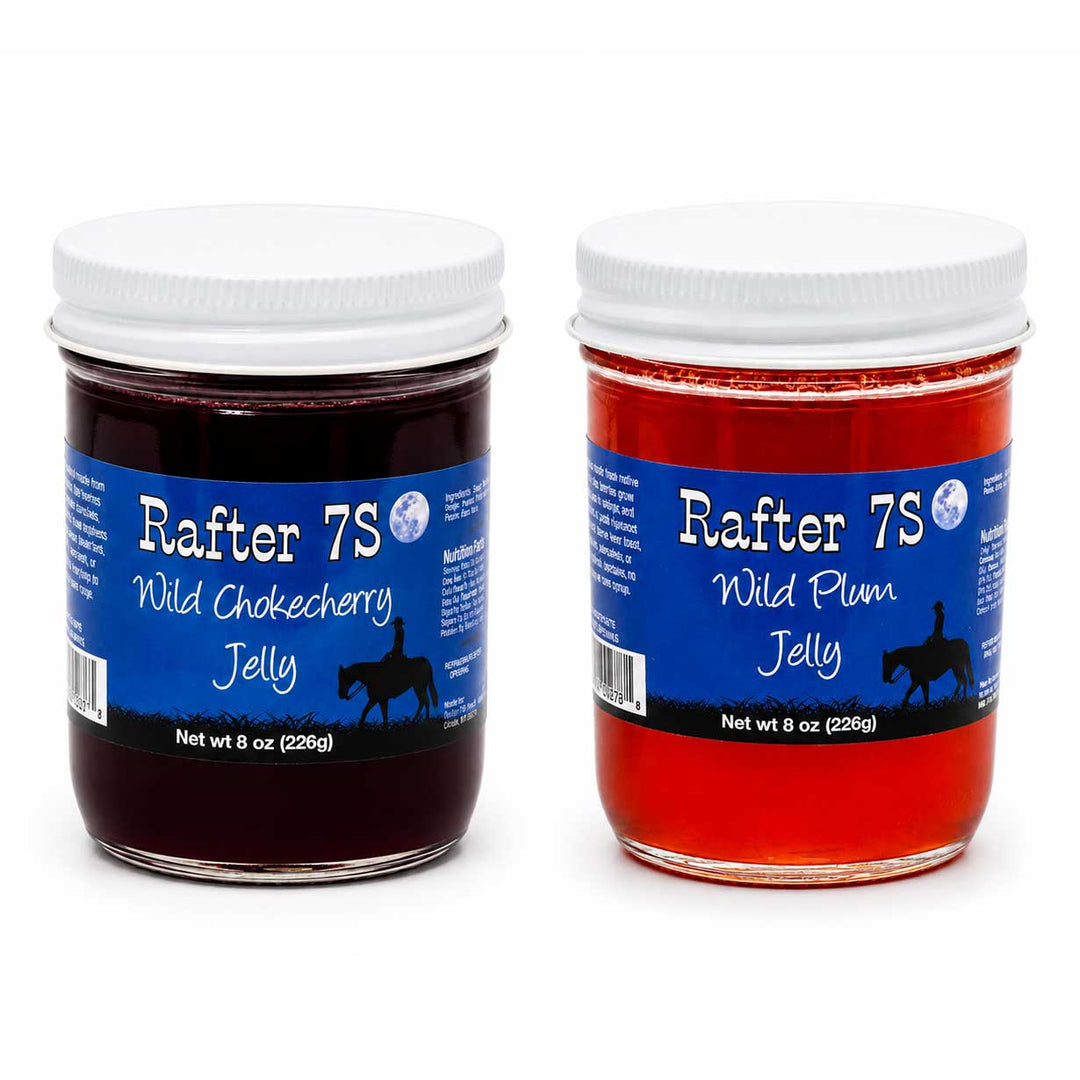 Top Two Jelly Collection | 8 oz | Chokecherry & Wild Plum | Rafter 7S