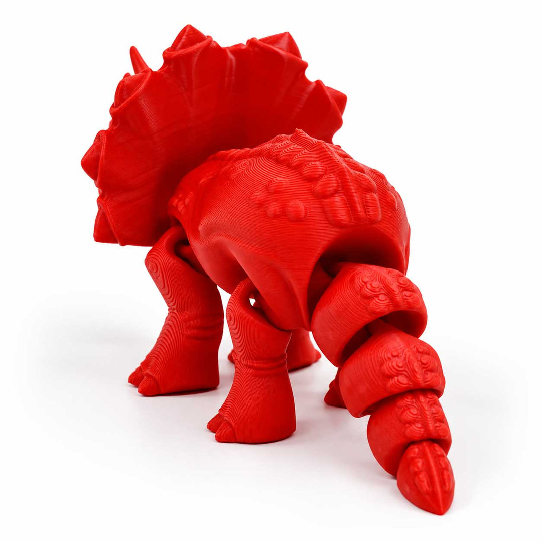 3D Printed Articulated Flexible Triceratops Dinosaur 