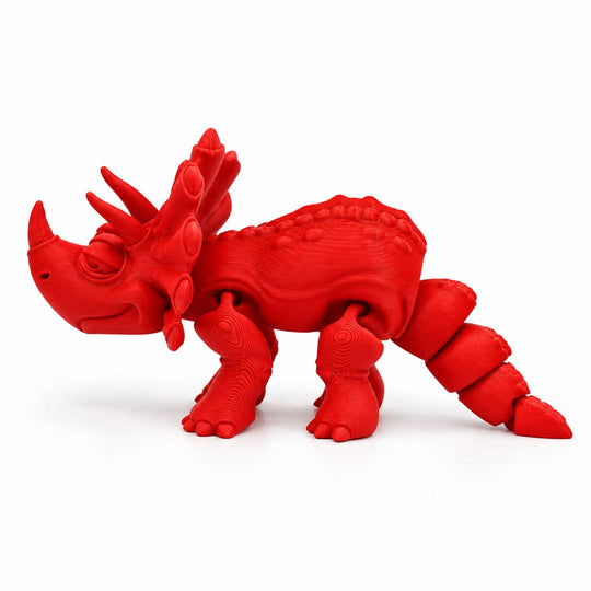 3D Printed Articulated Flexible Triceratops Dinosaur 
