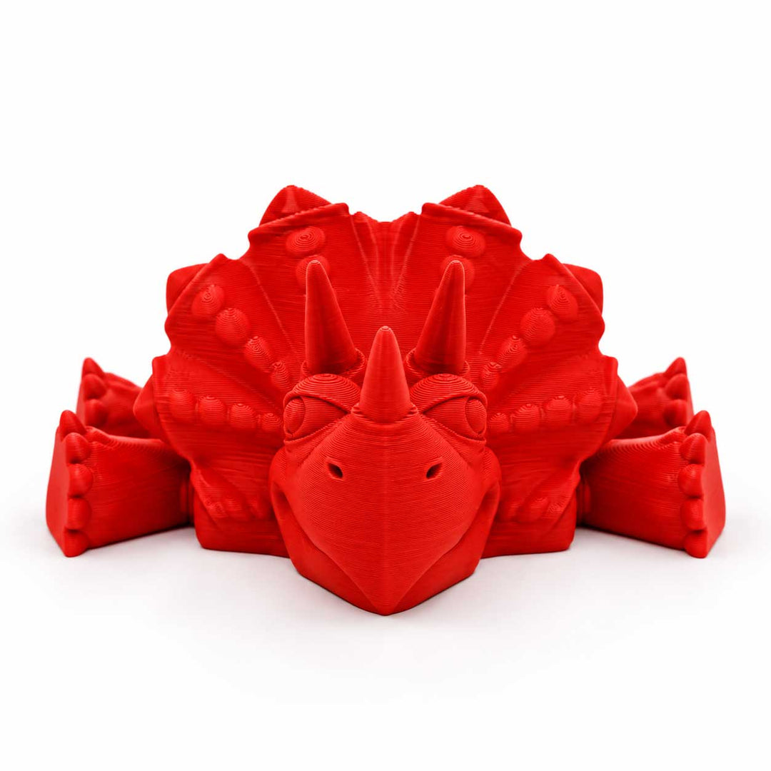 3D Printed Articulated Flexible Triceratops Dinosaur 