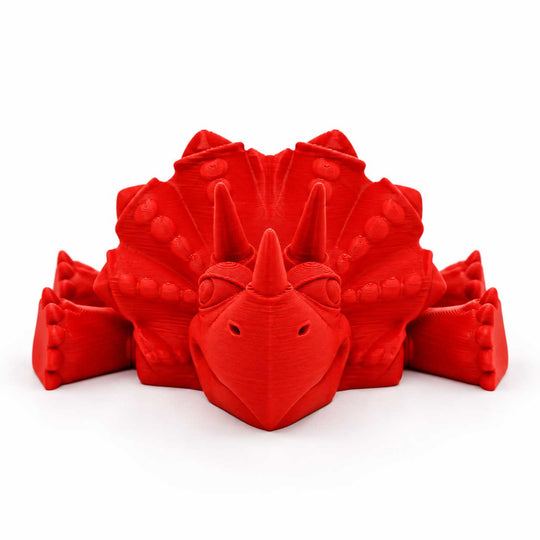 3D Printed Articulated Flexible Triceratops Dinosaur 