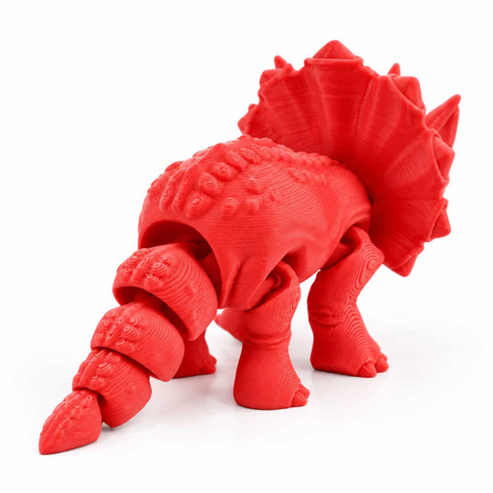 3D Printed Articulated Flexible Triceratops Dinosaur 