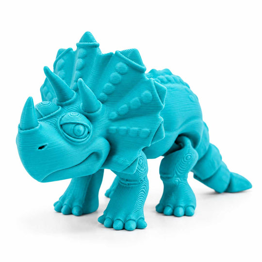 3D Printed Articulated Flexible Triceratops Dinosaur 