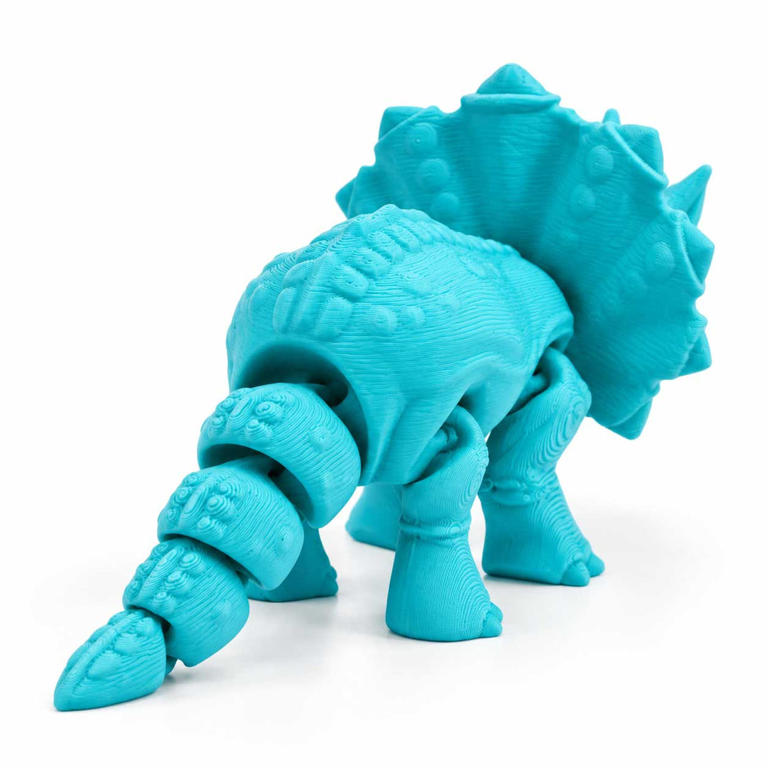 3D Printed Articulated Flexible Triceratops Dinosaur 