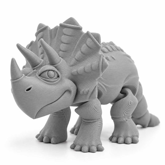 3D Printed Articulated Flexible Triceratops Dinosaur 