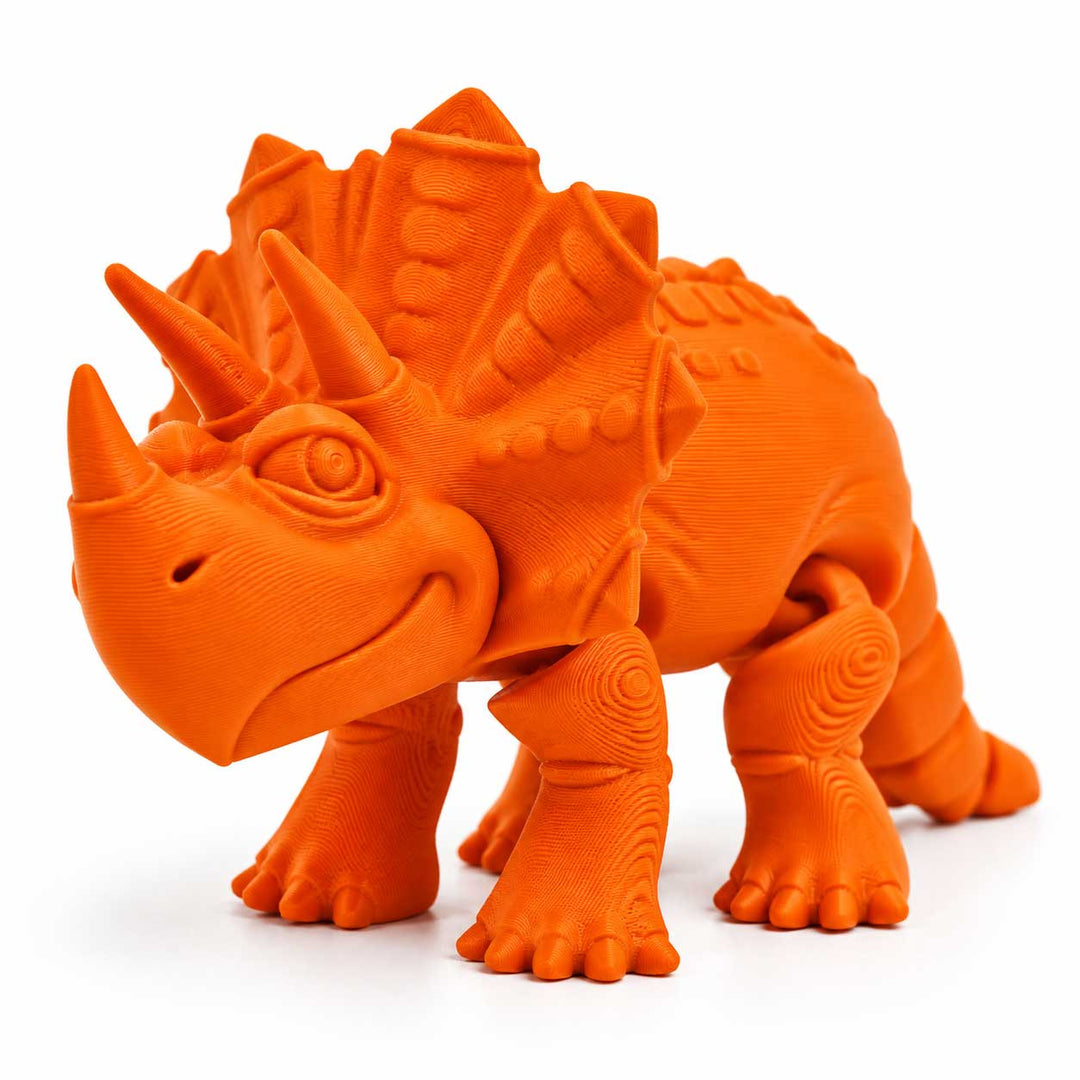 3D Printed Articulated Flexible Triceratops Dinosaur 