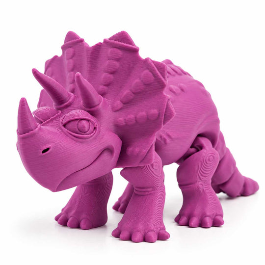 3D Printed Articulated Flexible Triceratops Dinosaur 