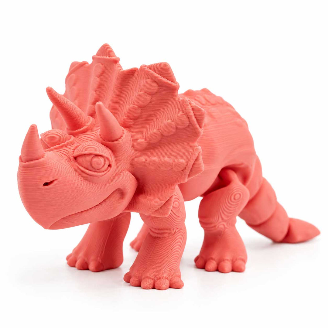 3D Printed Articulated Flexible Triceratops Dinosaur 