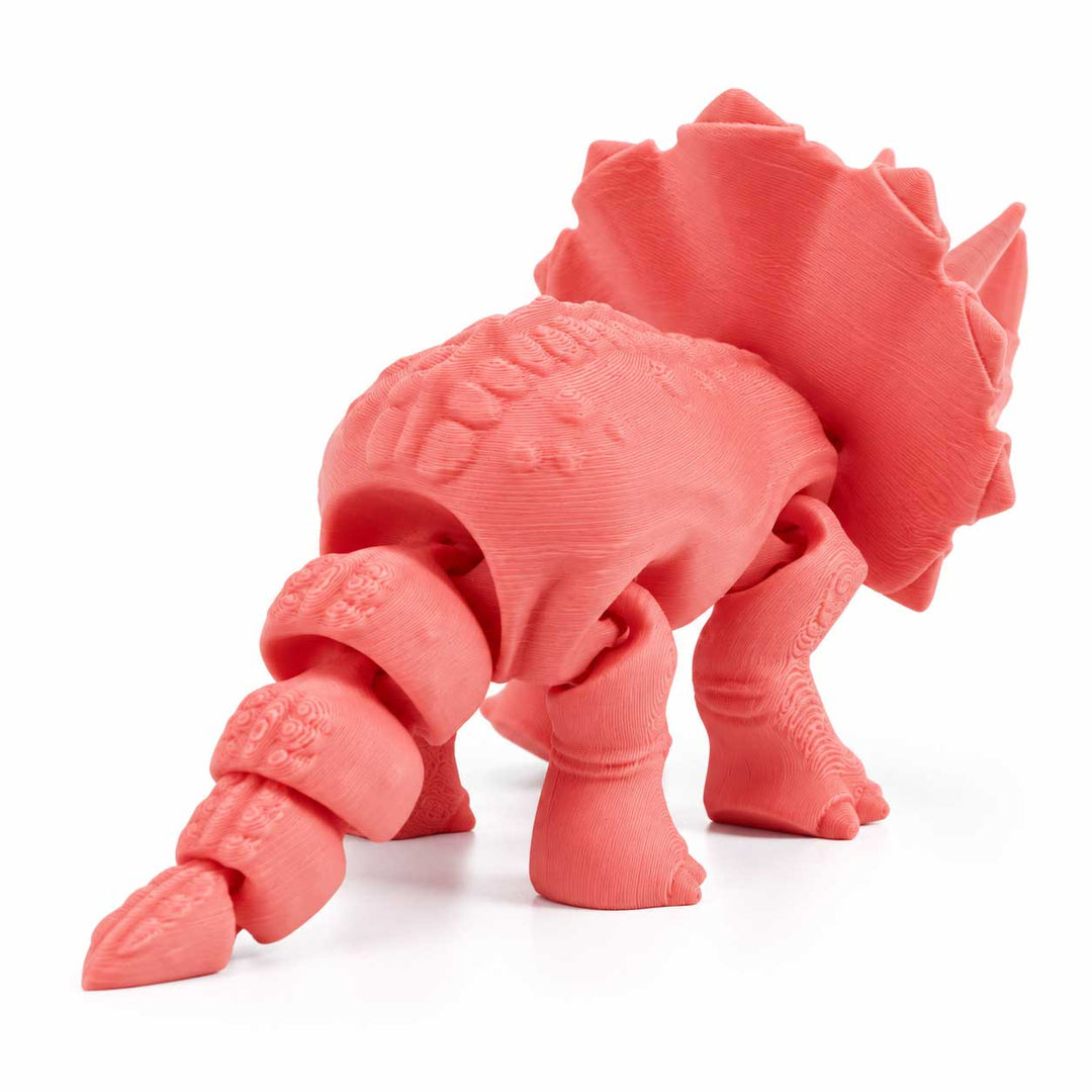 3D Printed Articulated Flexible Triceratops Dinosaur 
