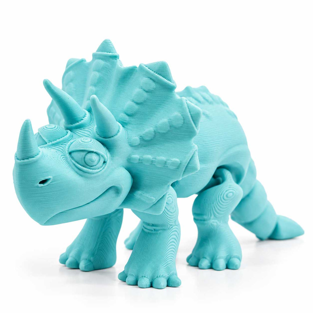 3D Printed Articulated Flexible Triceratops Dinosaur 