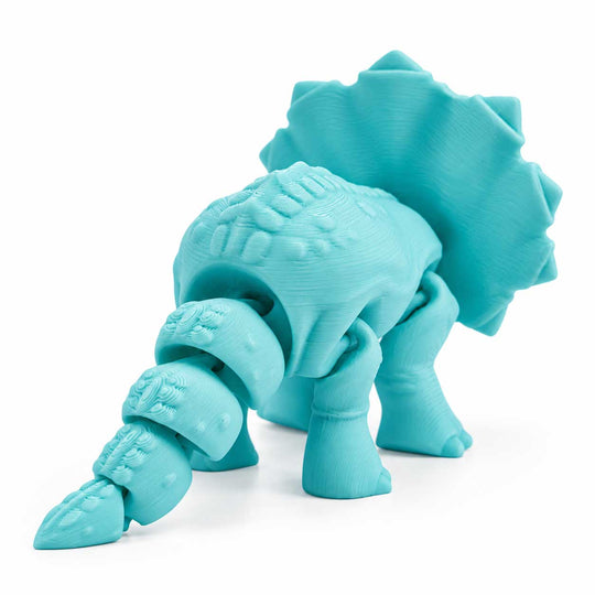 3D Printed Articulated Flexible Triceratops Dinosaur 