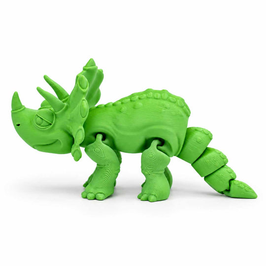 3D Printed Articulated Flexible Triceratops Dinosaur 