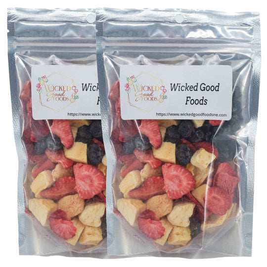 Freeze Dried Tropical Fruit | Pack of 2 | 2.25 oz | Wicked Good Foods