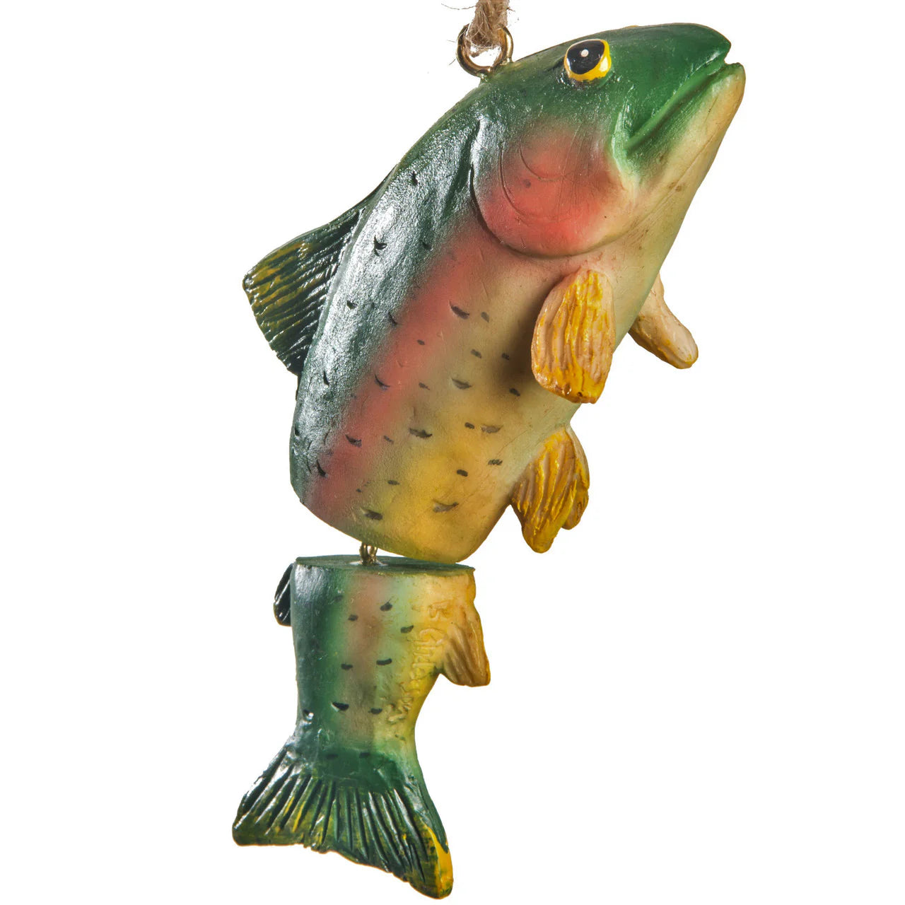 Colorful fish ornament on a white background