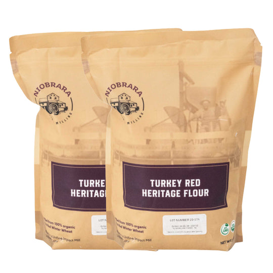 Organic Turkey Red Flour | Pack of 2 | 2.5 lb | Non-GMO | Niobrara Grain & Milling