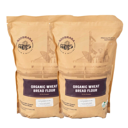 Organic Wheat Bread Flour | Pack of 2 | 5 lb | Non-GMO | Niobrara Grain & Milling