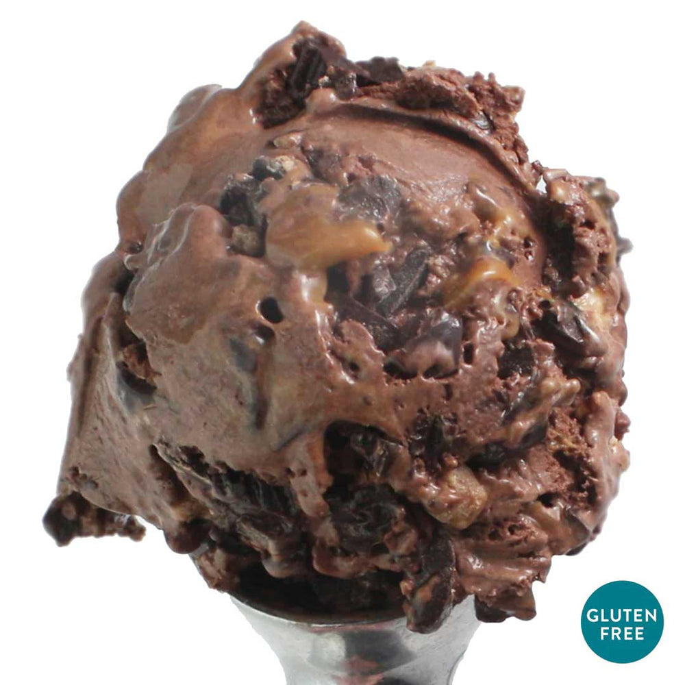 Chocolate Turtle Sundae Ice Cream | One Pint | Chocolate Caramel Ice Cream With Chocolate, Pecans, and Caramel | Pack of 4 | Shipping Included