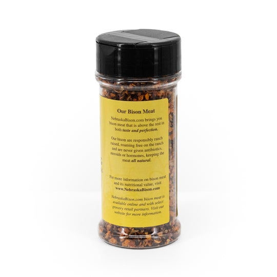 Steak and Burger Seasoning | Made with Sea Salt | Specially Formulated | Great for Bison Meat | Delicious and Savory Flavor | 4 oz. Bottle | Lightly Season For A Savory, Delicious Flavor | Pairs Great On Any Meat | Nebraska Seasoning