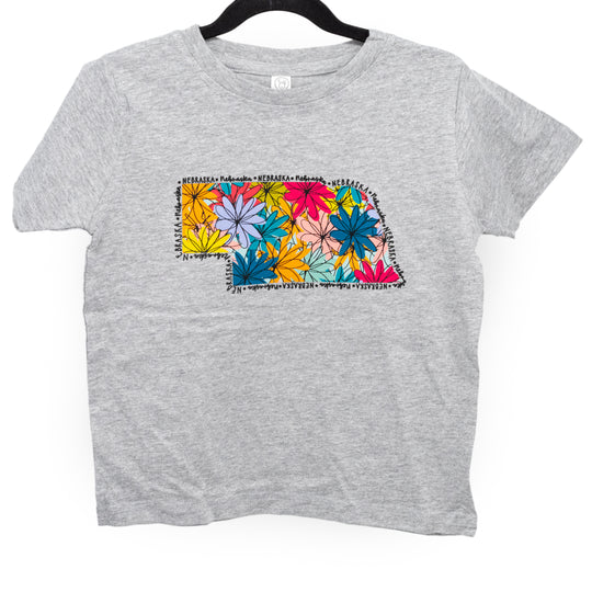 Toddler Nebraska Flower Tee