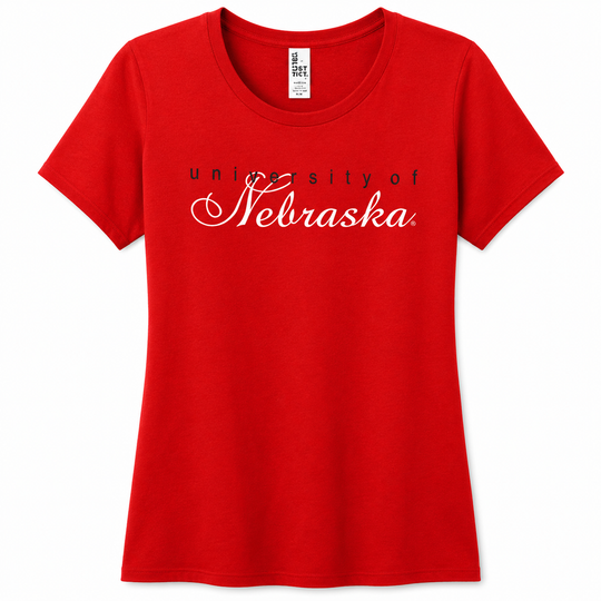 University of Nebraska Women's T-Shirt | Red | Multiple Sizes | Lou's Sporting Goods | 25N20DM104L