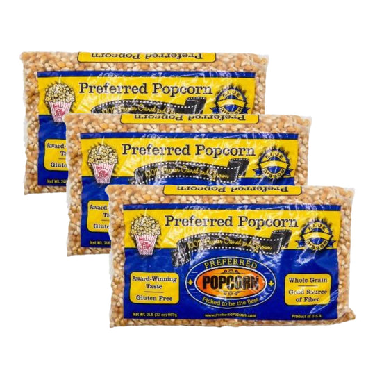 Award Winning Blue Ribbon Popcorn | Pack of 3 | 2 lb | Preferred Popcorn