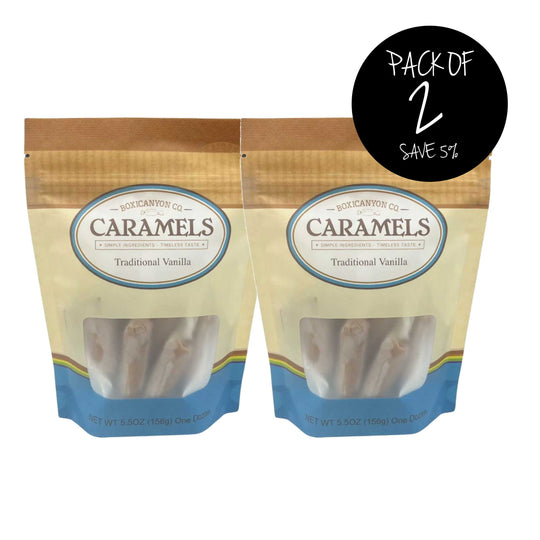 Traditional Vanilla Gourmet Caramel | One Dozen | Pack of 2 | Soft, Creamy, & Smooth | Nebraska Caramels | Homemade, Authentic Caramel | Buttery & Rich Flavor