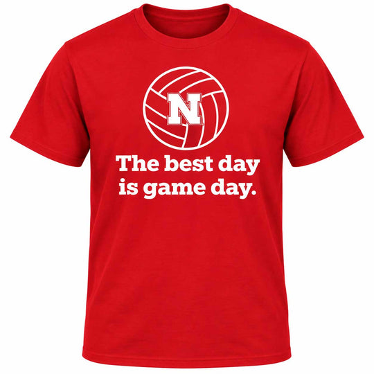 Nebraska Volleyball Gameday Unisex T-Shirt | Red | Multiple Sizes | Lou's Sporting Goods | 25N10DT104