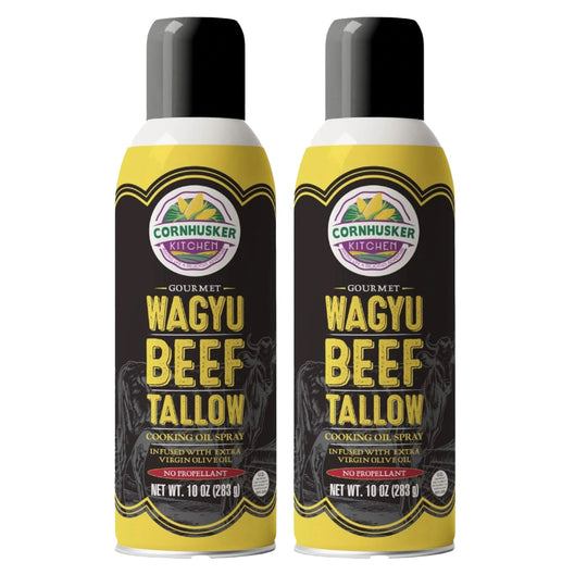 Wagyu Beef Tallow Cooking Oil Spray | Pack of 2 | 10 oz | Cornhusker Kitchen