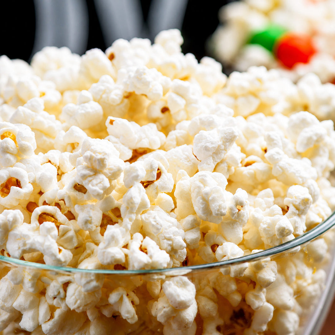 White Cheddar Popcorn in a bowl
