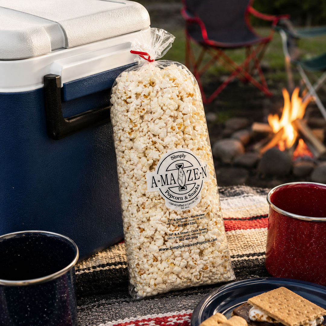 Popcorn at campsite