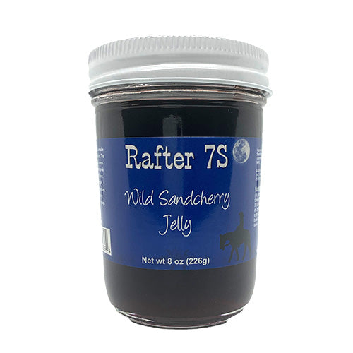 Wild Sandcherry Jelly | 8 oz. | Fresh Sandcherries | Full of Flavor | Toast & Sandwich Spread | Made in Paxton, NE | Rafter 7S