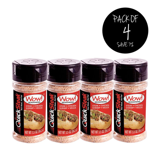 Wow! Seasoning | 3.5 oz. Bottle | Best Multipurpose Seasoning | No MSG | Savory and Satisfying Flavor | Pack of 4