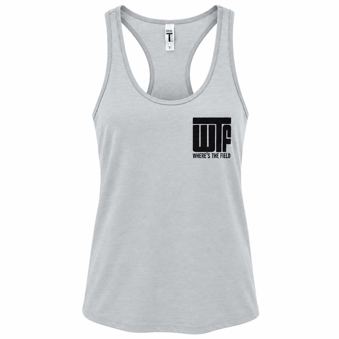 Gray WTF Where's the Field Razerback Tank Top