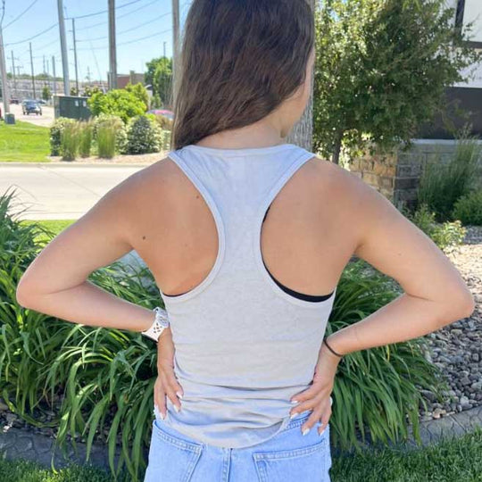 Gray WTF Where's the Field Razerback Tank Top