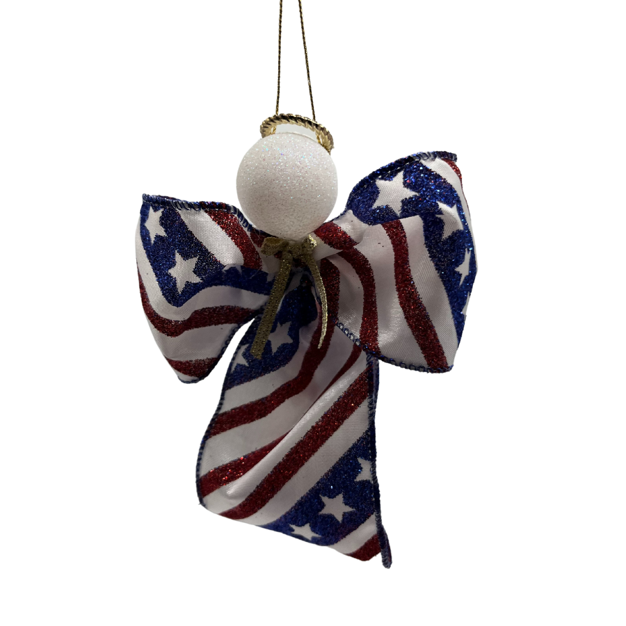 Patriotic Ornament | Red, White, & Blue Christmas Decoration | Adds A Patriotic Charm To Your Tree | Nebraska Handmade Ornament