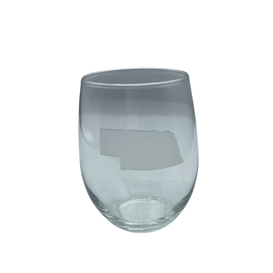 Stemless Wine Glass | Nebraska Design | Great Gift For A Loved One | Made in Alda, NE | RCK Creations & More