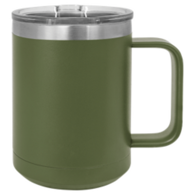 15 oz. Stainless Steel Mug Tumbler with Handle | Customizable