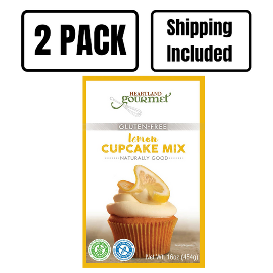 Gluten Free Lemon Cupcake Mix | Decadent and Rich | Certified Gluten Free Ingredients | 2 Pack | Shipping Included | 2016