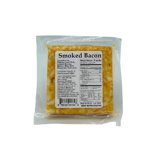 Best Nebraska Farmstead Cheese 6 Piece Sampler | Garlic Pepper, Cheddar, Havarti, Jalapeno, Spinach & Artichoke, Bacon | Hand-Cut and Carefully Aged