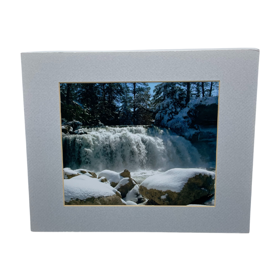 White-Framed Image Of Snake River Falls 
