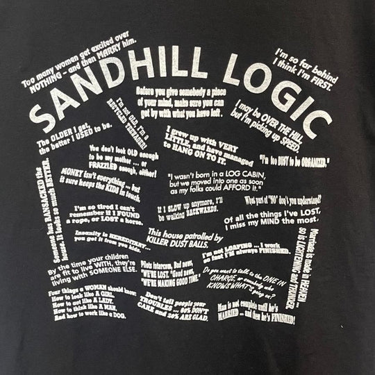 Nebraska Sandhill Logic Tee | Black | Unisex | Funny Nebraska T-Shirt | Relatable Midwest Sayings | Soft & Breathable Material